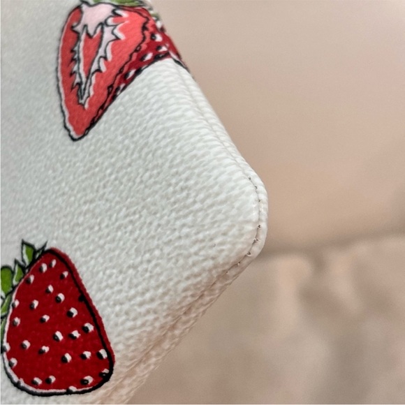 Coach White and Red Strawberry Wristlet - Picture 5 of 6